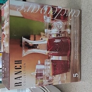 NWT Circleware Ranch Collection Carafe and Coolers set